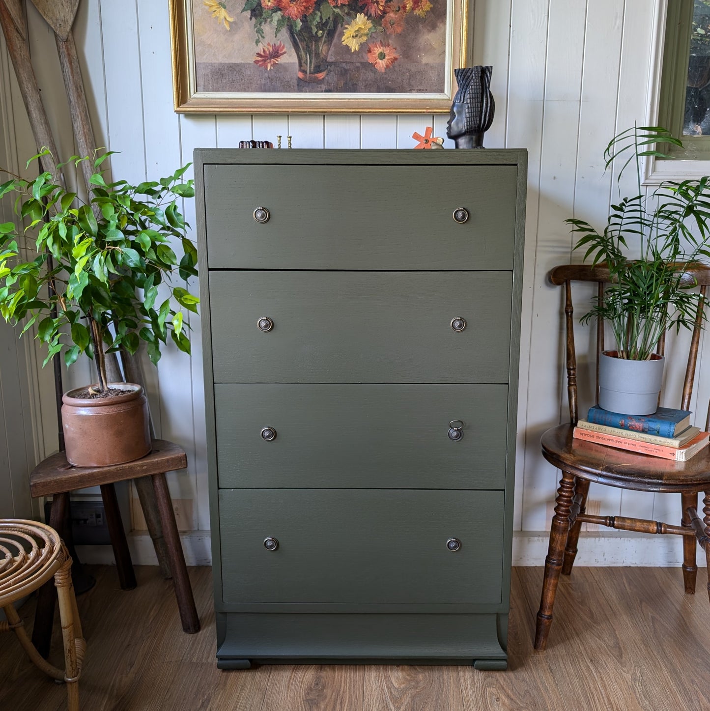 Tall and Slim Vintage Chest of Drawers
