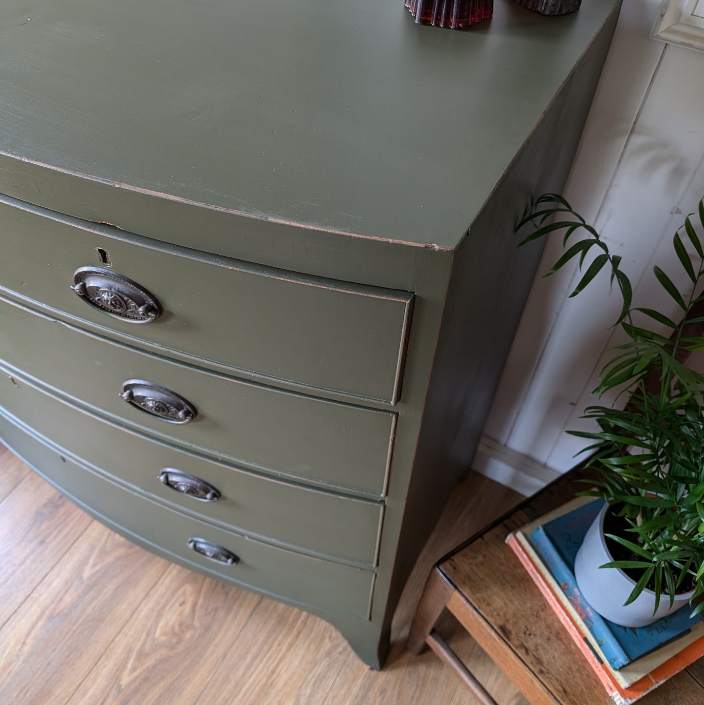Painted Georgian Bow Front Chest of Drawers