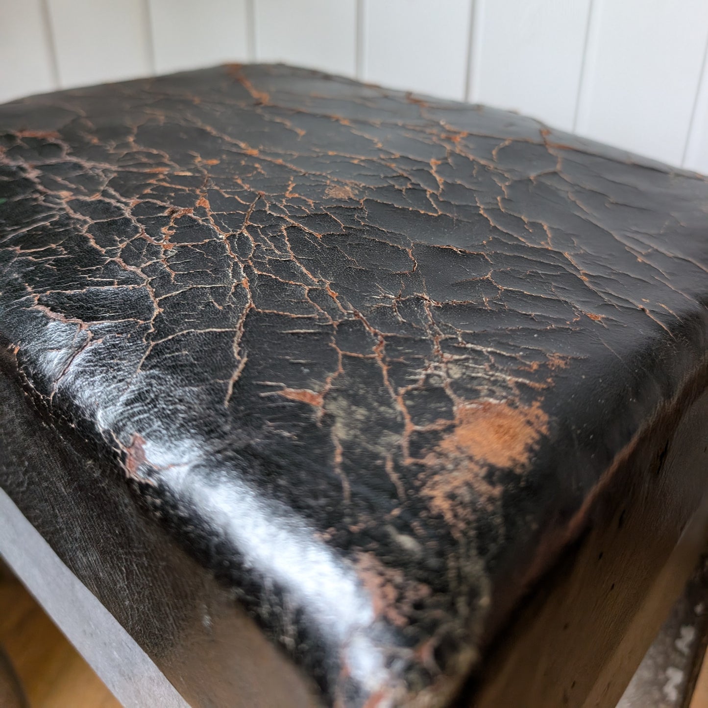 Unusual Cast Aluminium Antique Stool