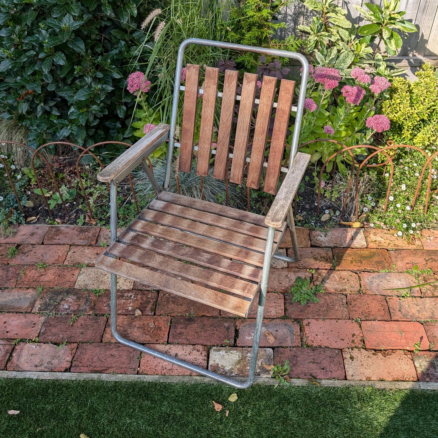 Vintage Aluminium Folding Garden Chair