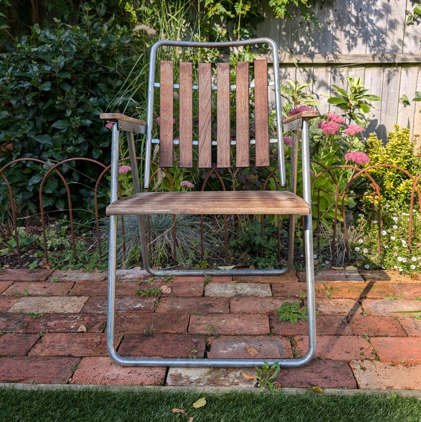 Vintage Aluminium Folding Garden Chair