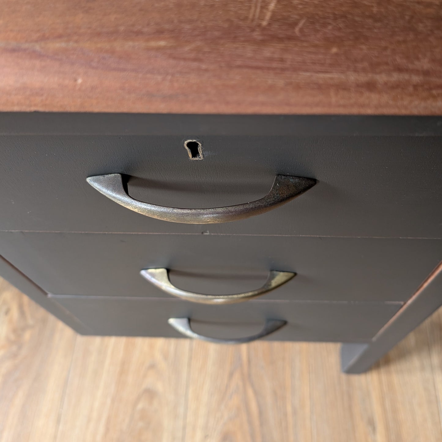 Painted Vintage Pedestal Desk