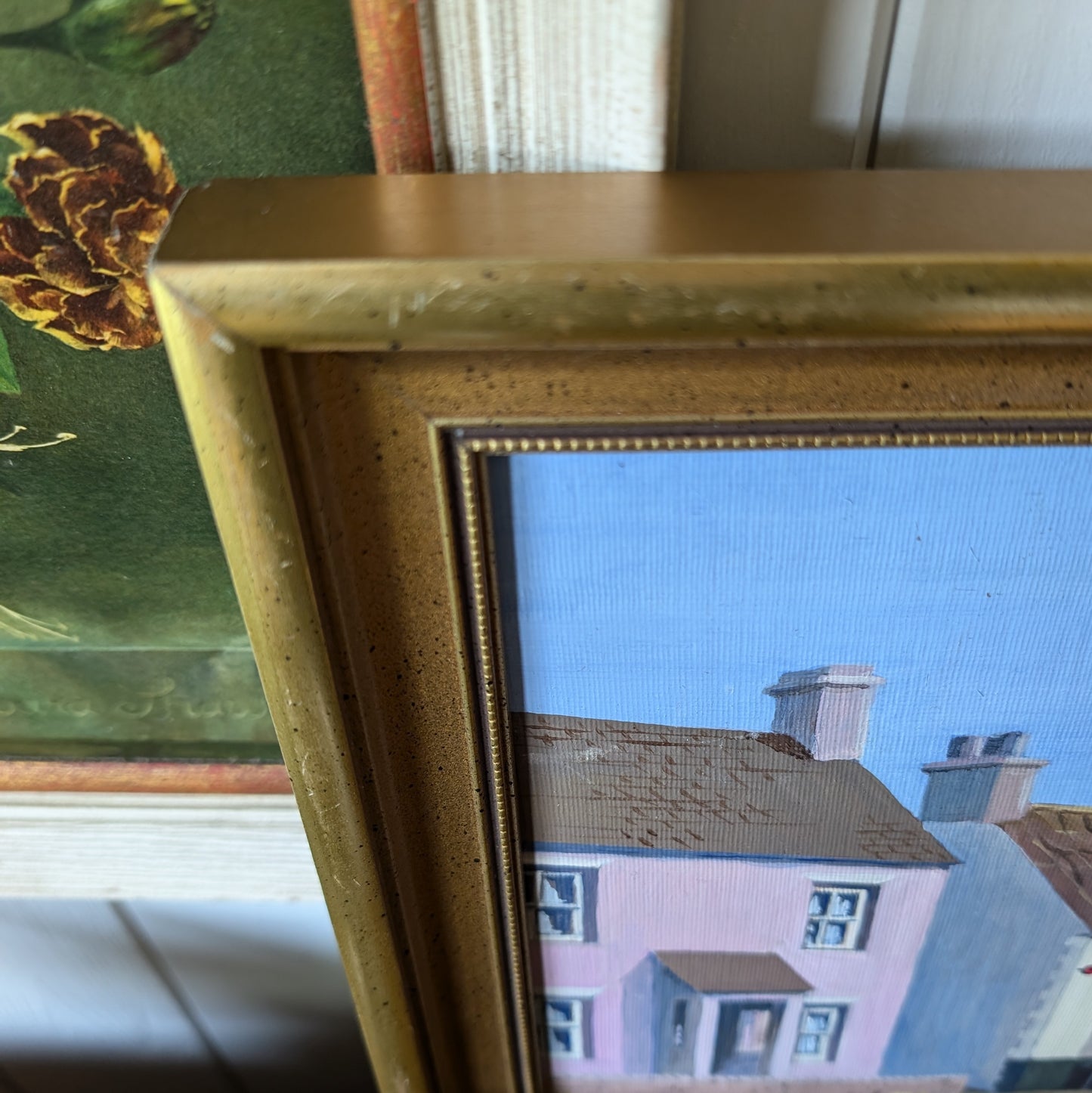 Vintage Oil Painting 'Salthouse'