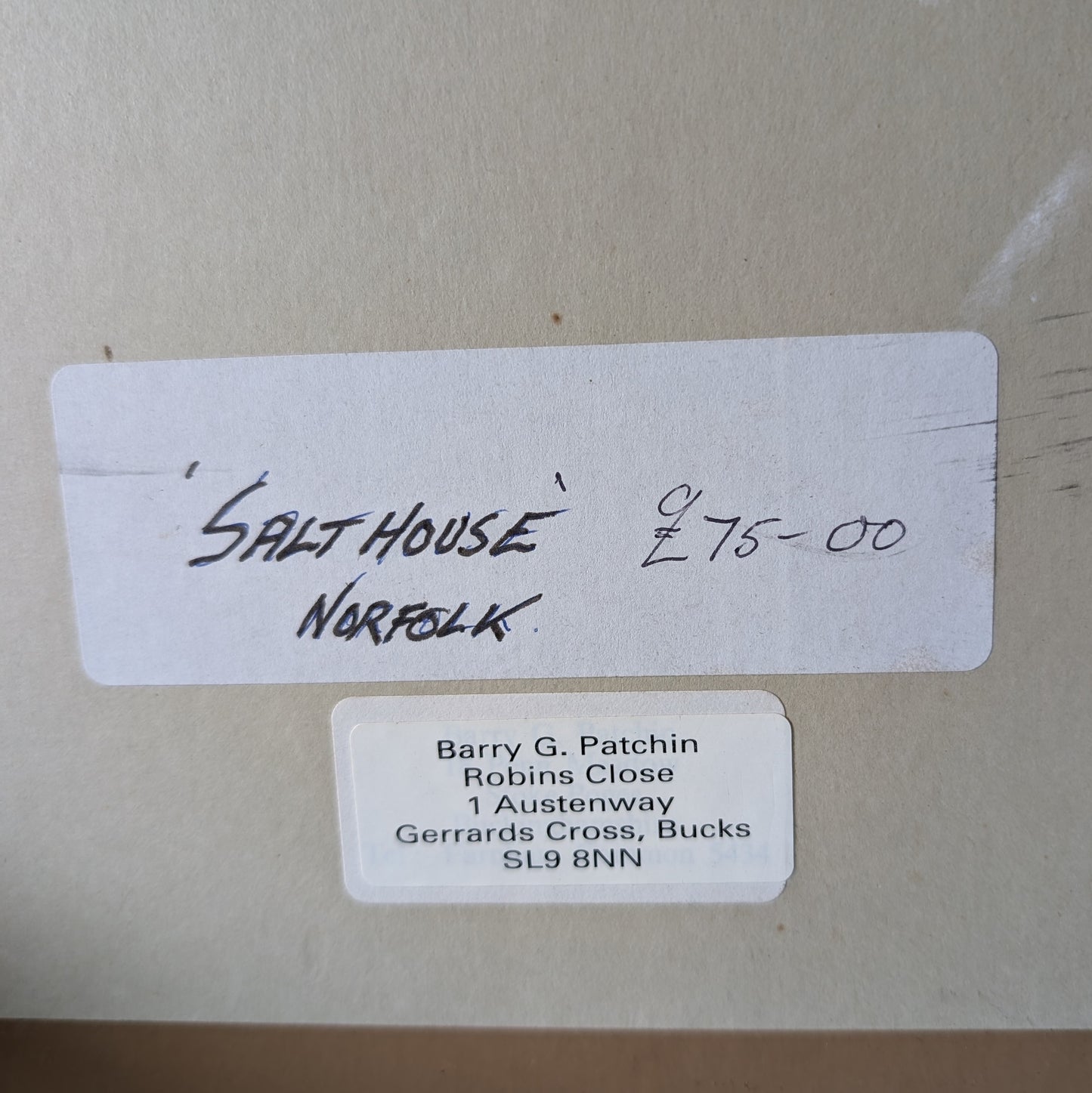 Vintage Oil Painting 'Salthouse'