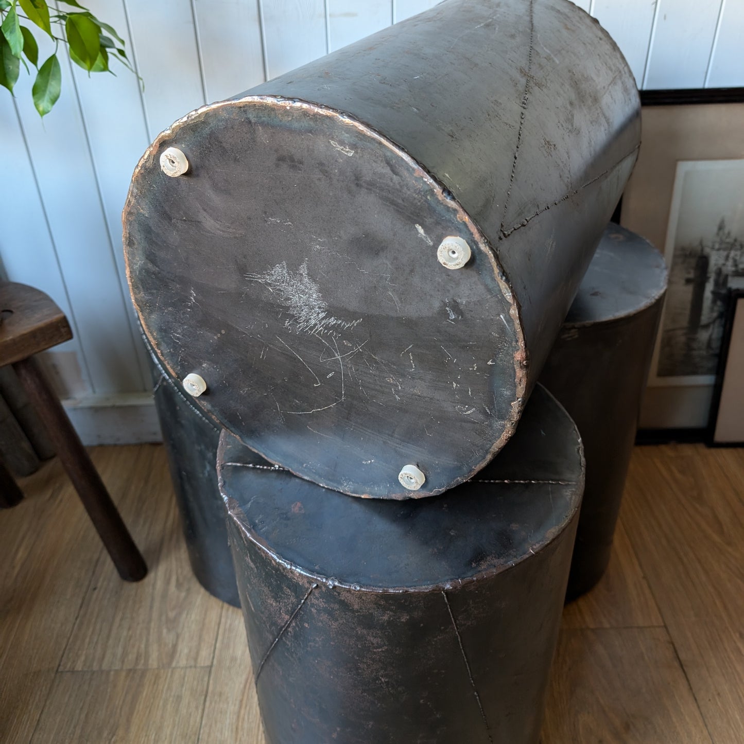 Vintage Industrial Side Table