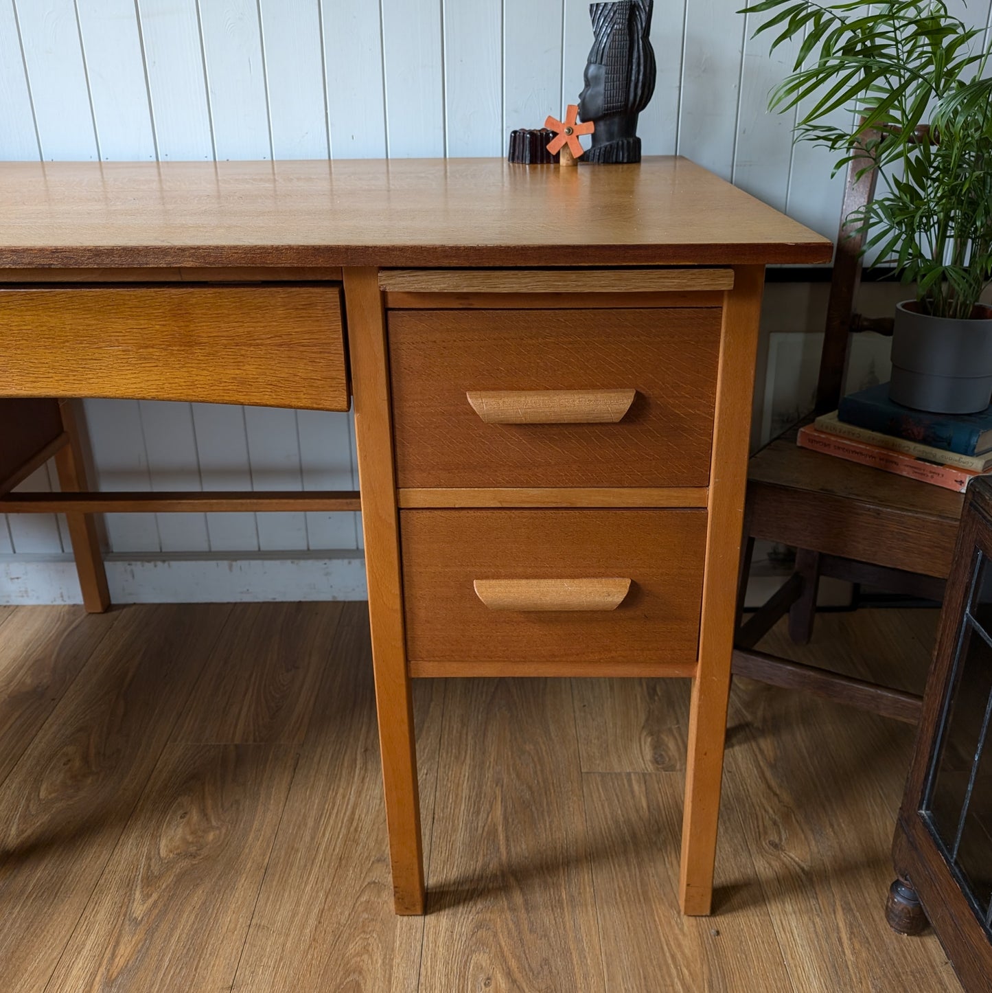 Vintage Twin Pedestal Desk