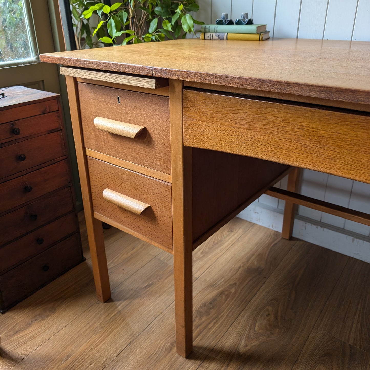 Vintage Twin Pedestal Desk