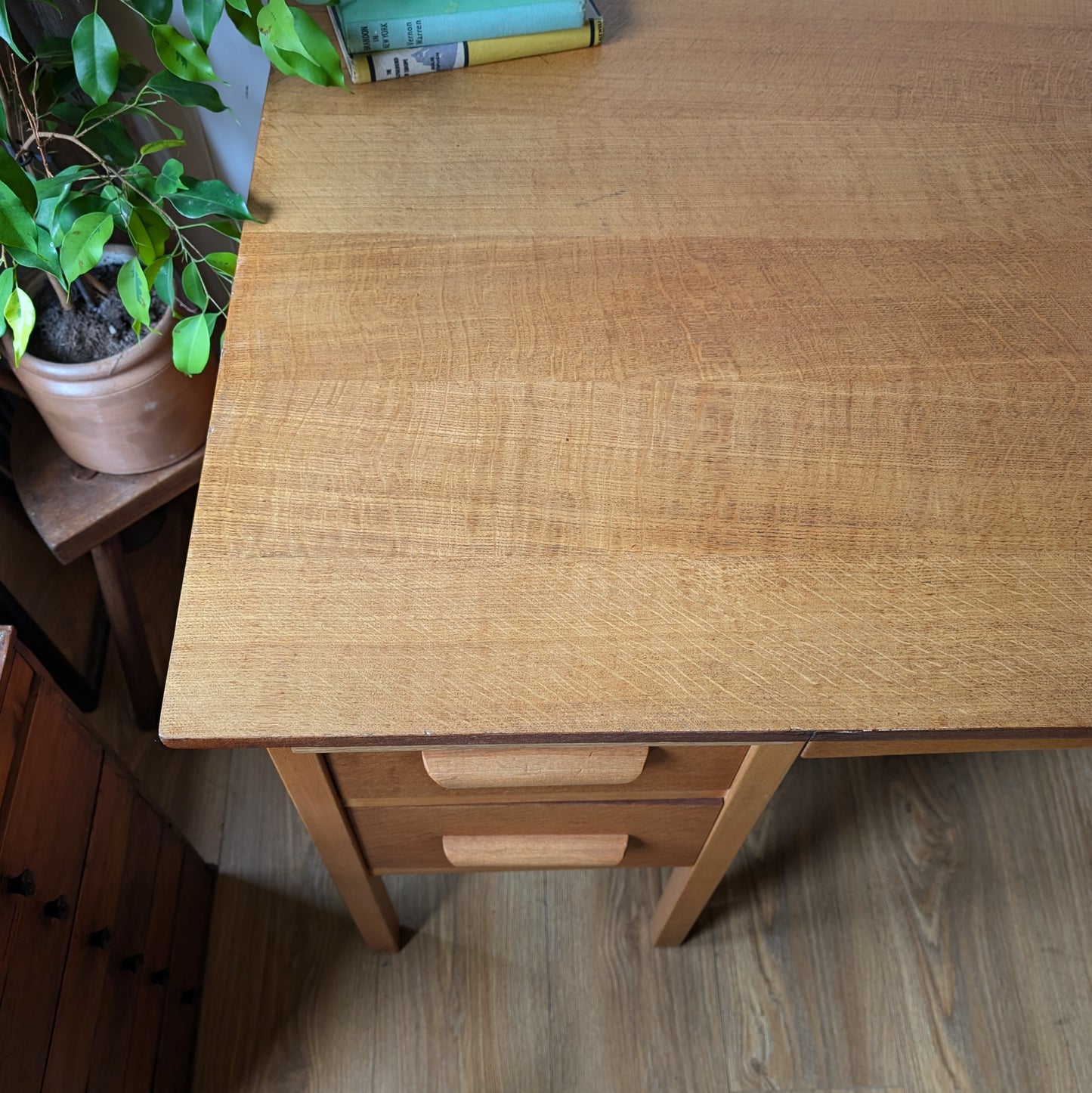 Vintage Twin Pedestal Desk