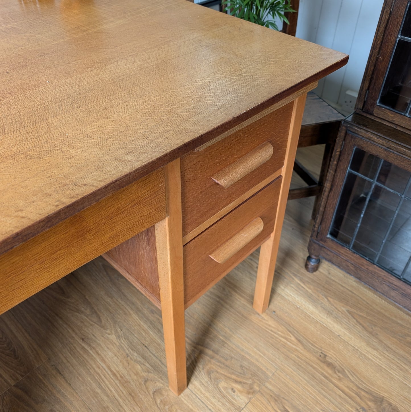Vintage Twin Pedestal Desk