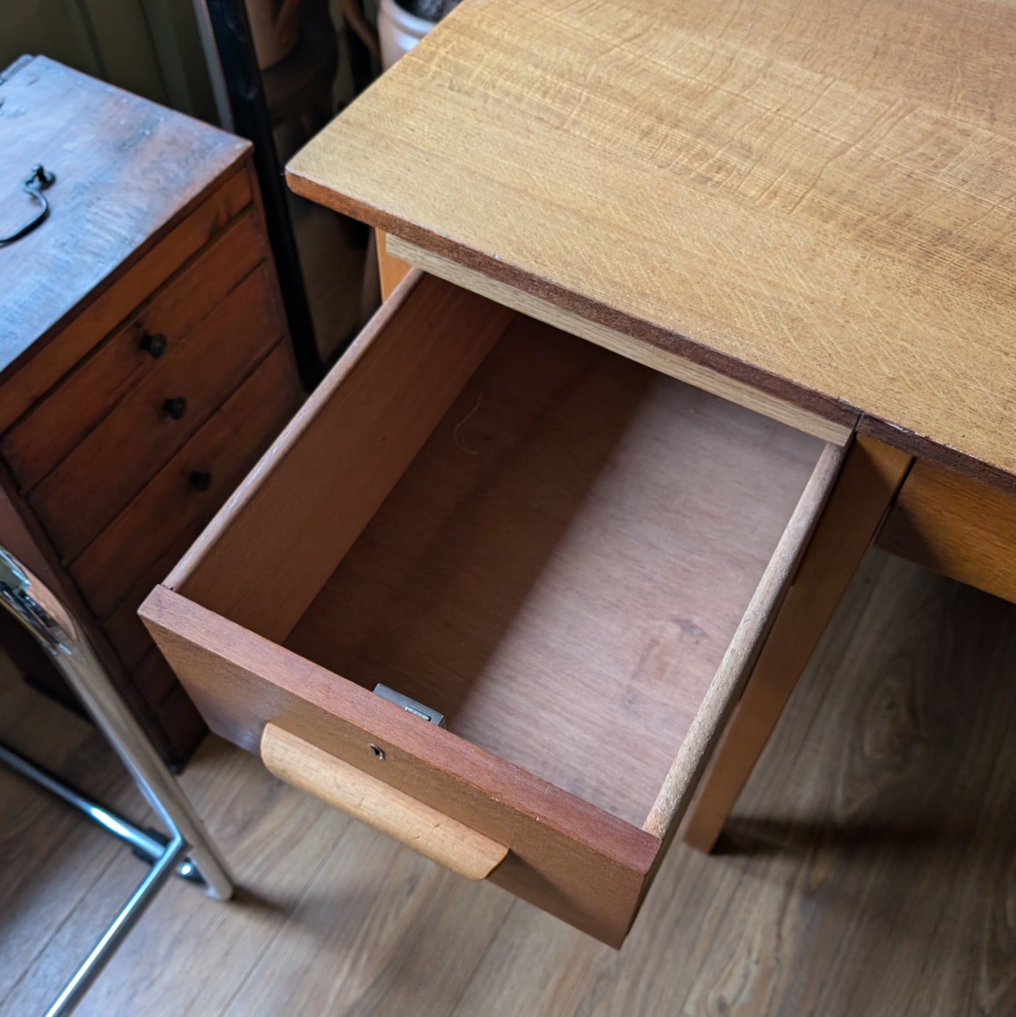 Vintage Twin Pedestal Desk