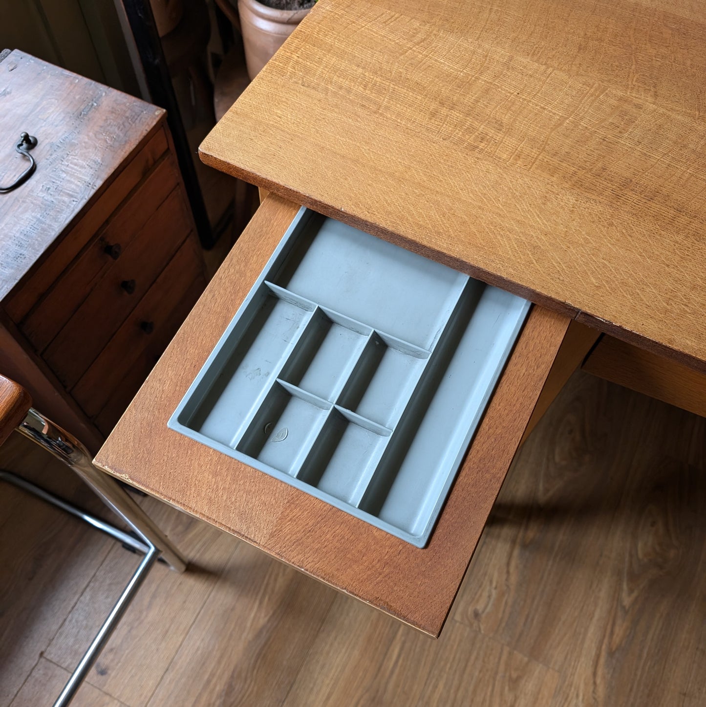 Vintage Twin Pedestal Desk