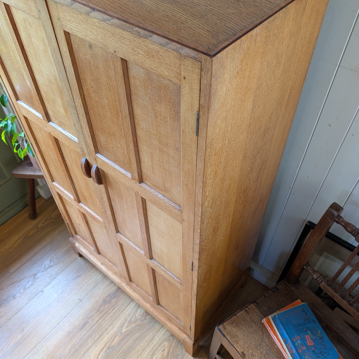 Vintage Oak Gentleman's Wardrobe