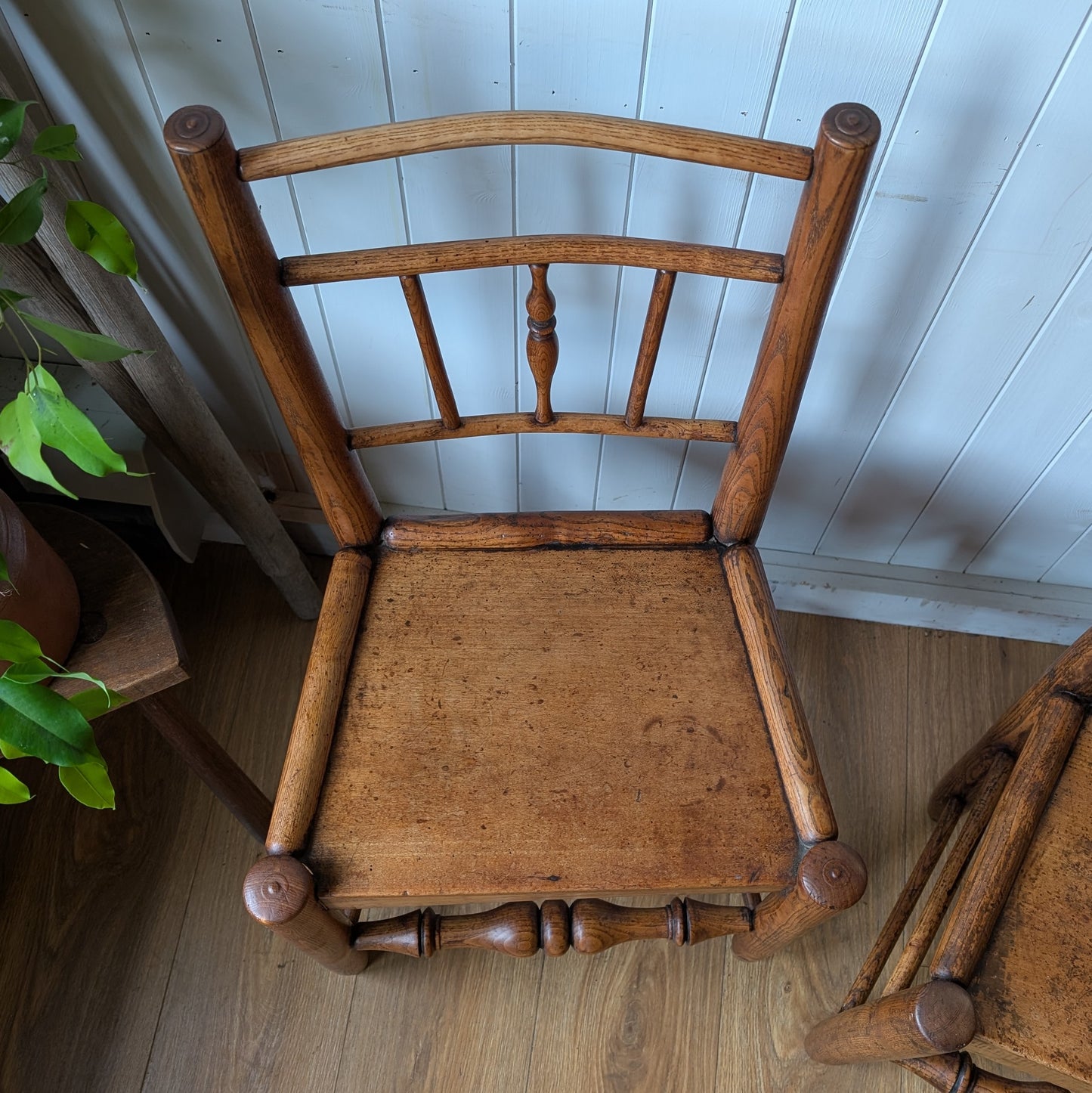 Pair of 19c Country Chairs