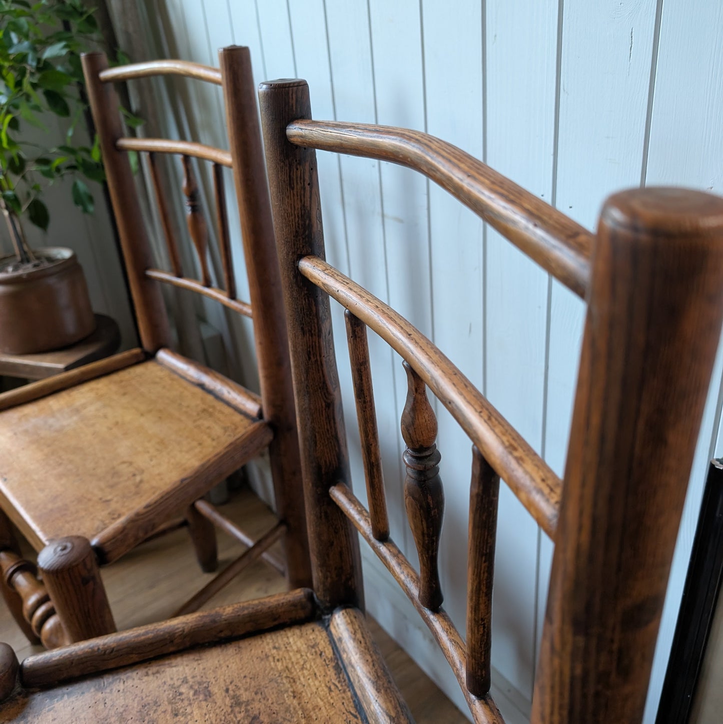 Pair of 19c Country Chairs