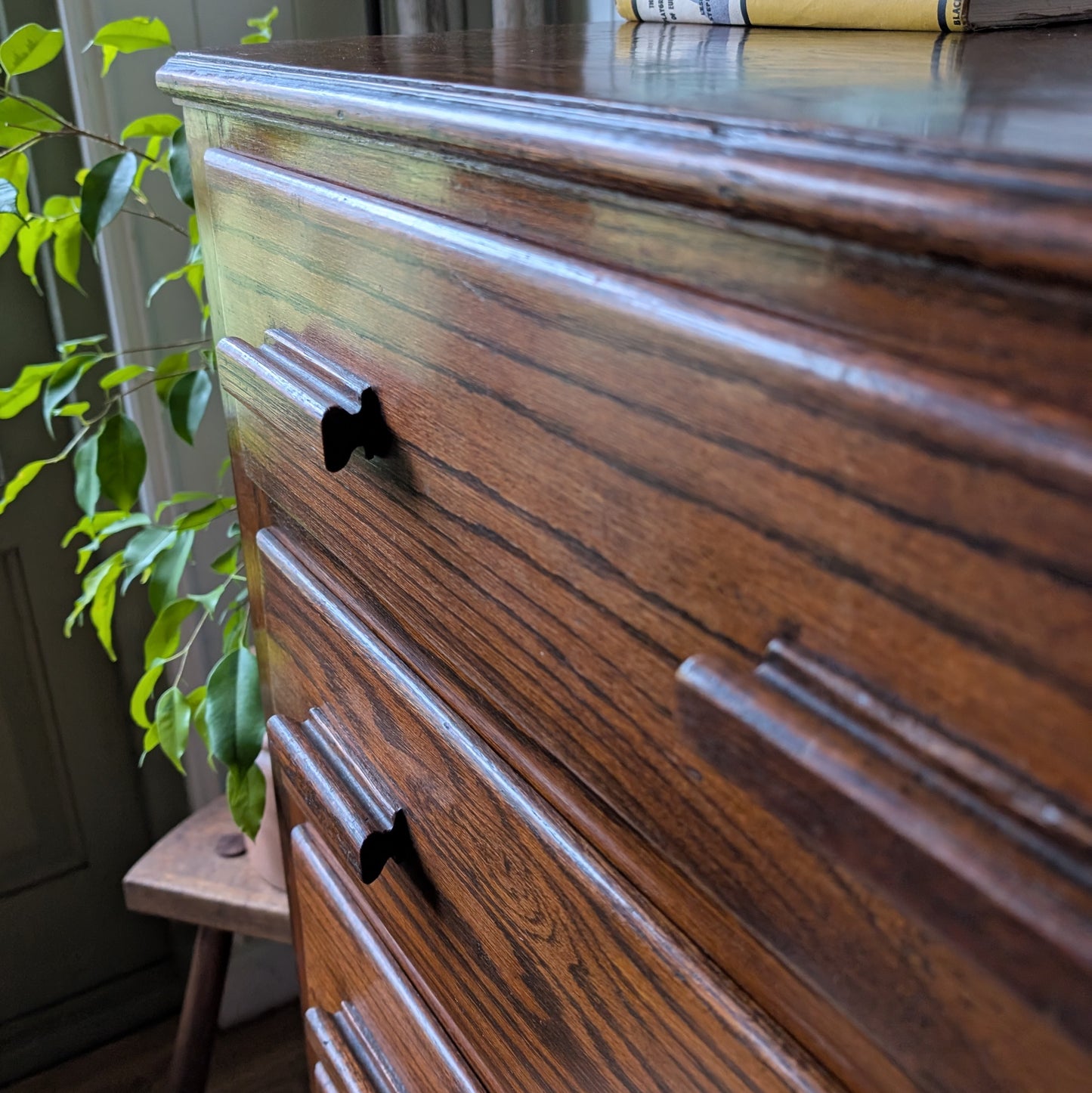 Vintage Oak Tallboy