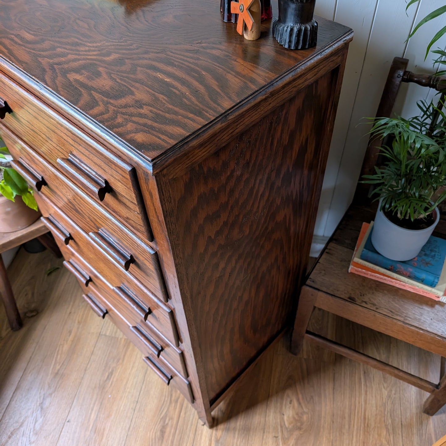 Vintage Oak Tallboy