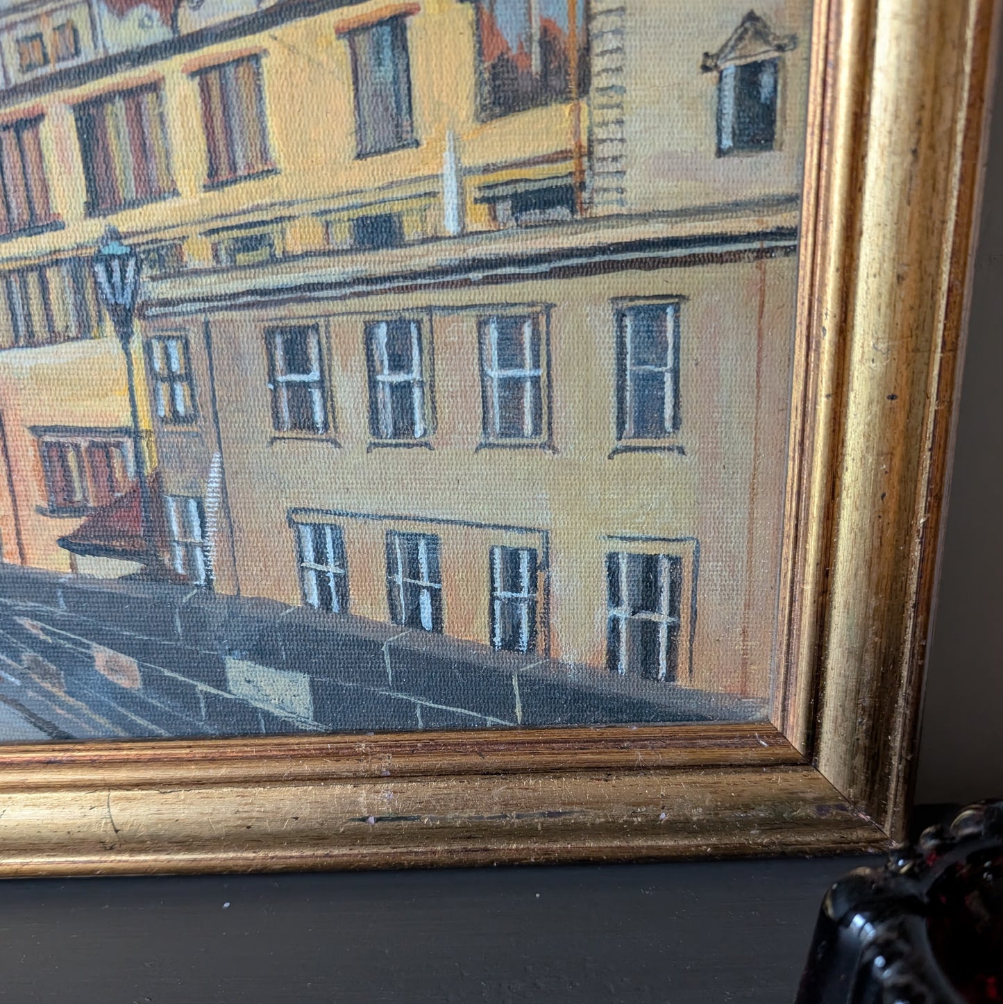 Vintage Oil Painting of Prague