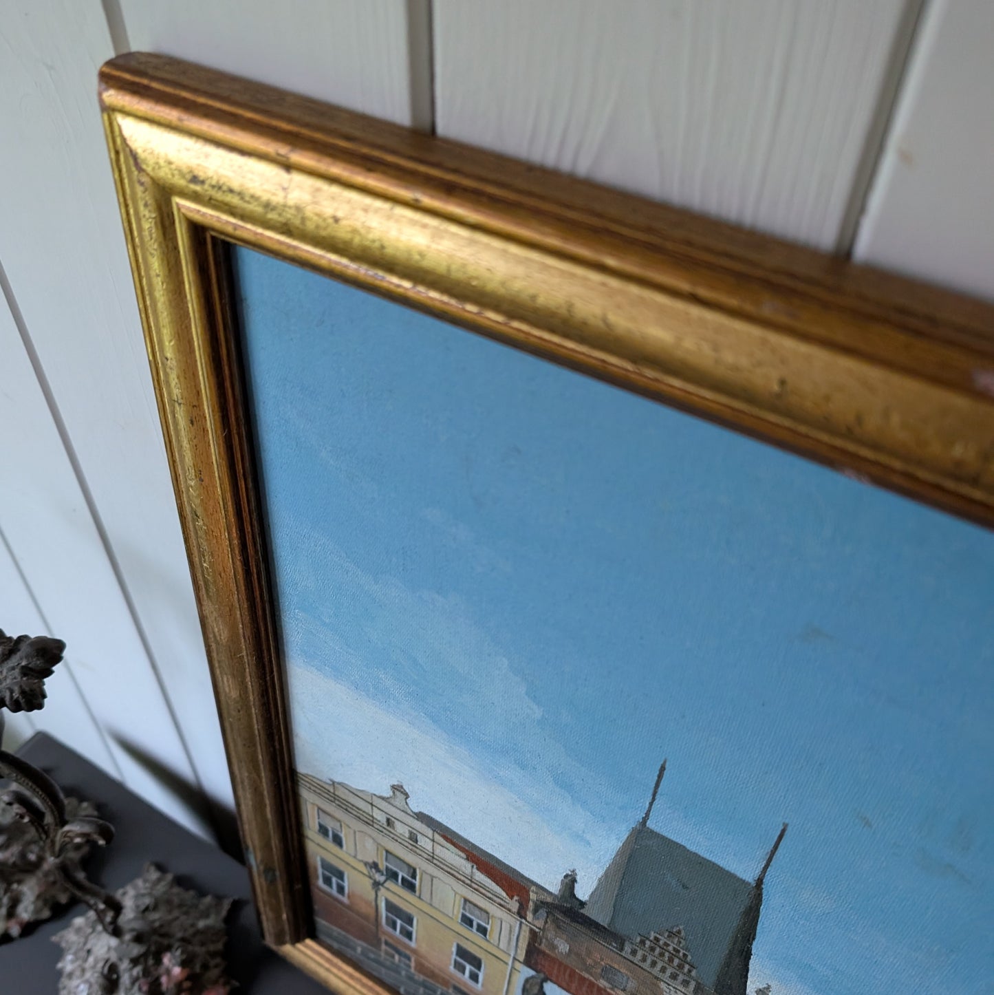 Vintage Oil Painting of Prague