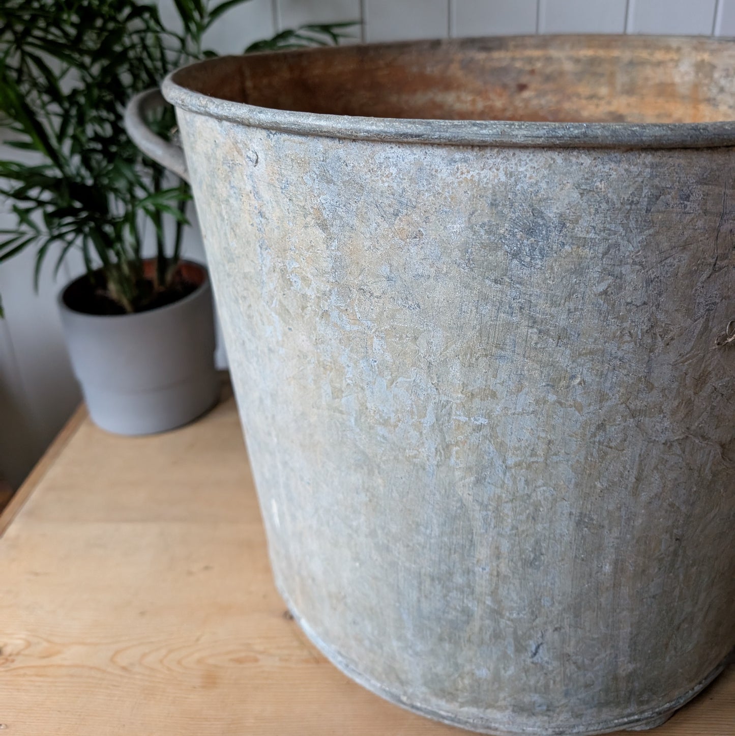 Vintage Galvanised Pot
