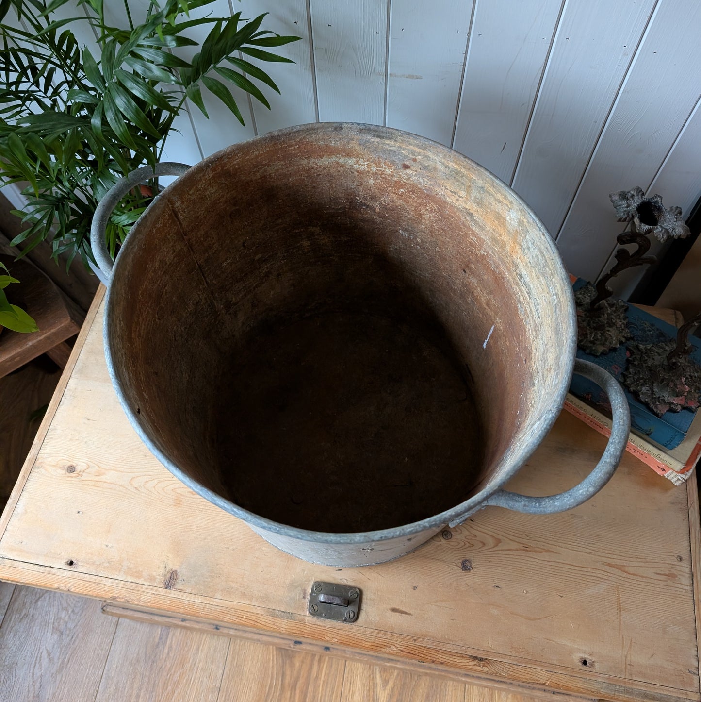 Vintage Galvanised Pot