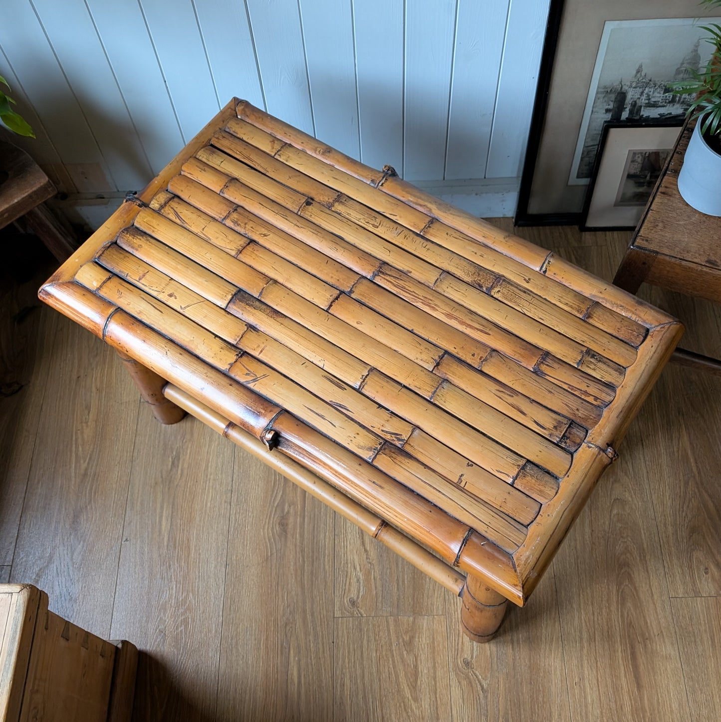 Vintage Bamboo Coffee Table
