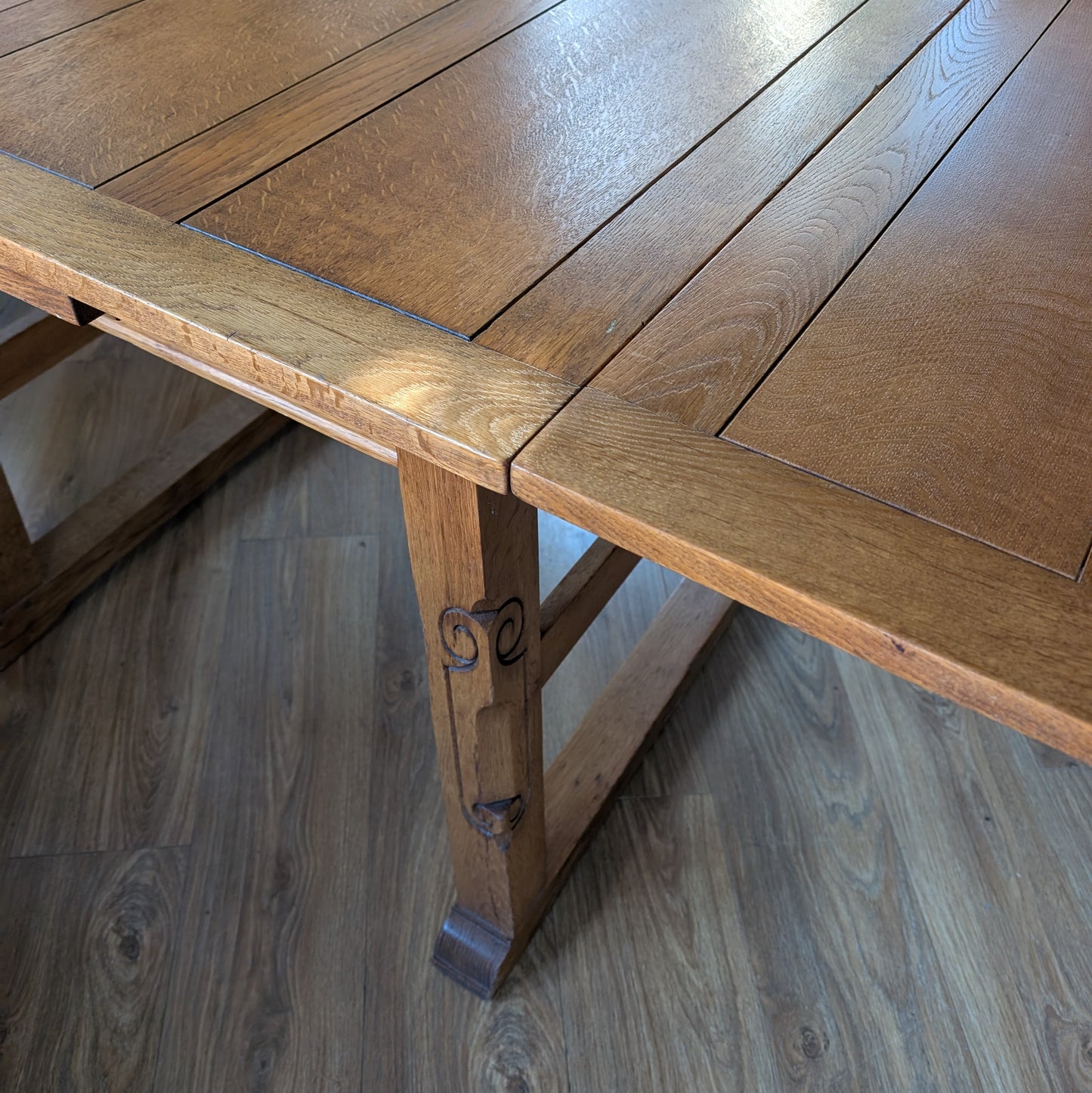 Antique Arts and Crafts Oak Dining Table