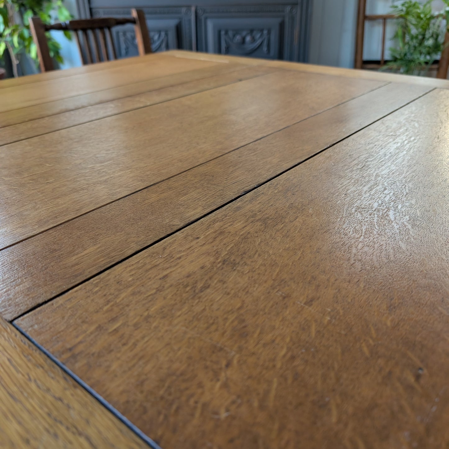 Antique Arts and Crafts Oak Dining Table