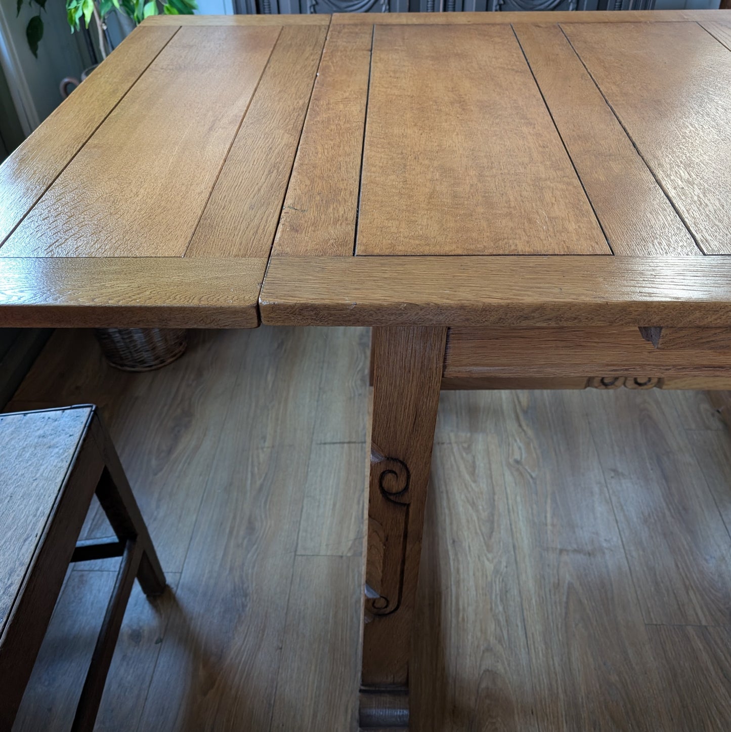 Antique Arts and Crafts Oak Dining Table