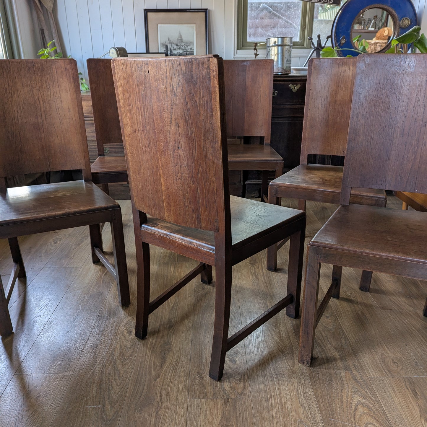 Art Deco Dining Table and Six Chairs