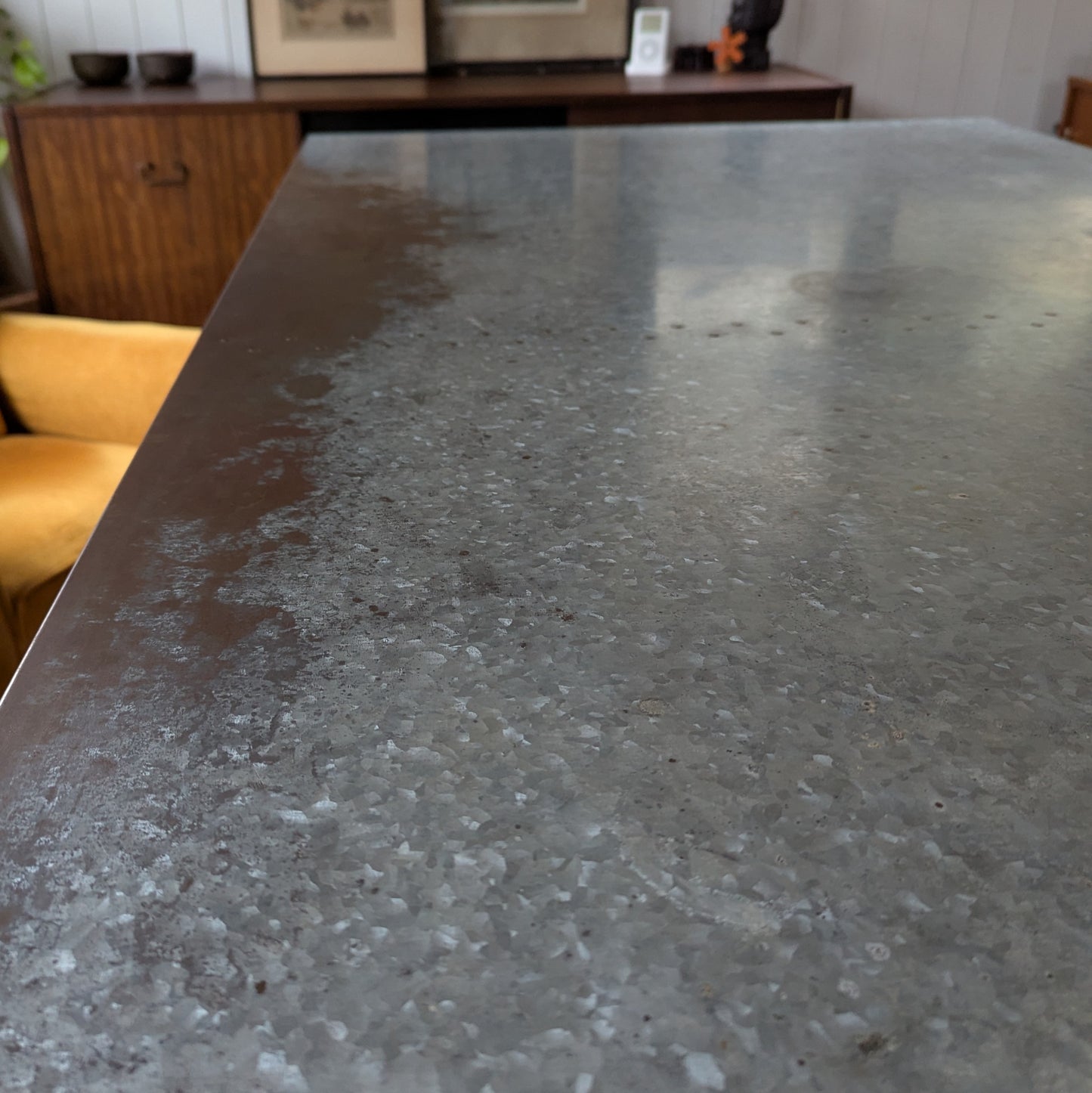 Zinc Topped 8 Seater Dining Table