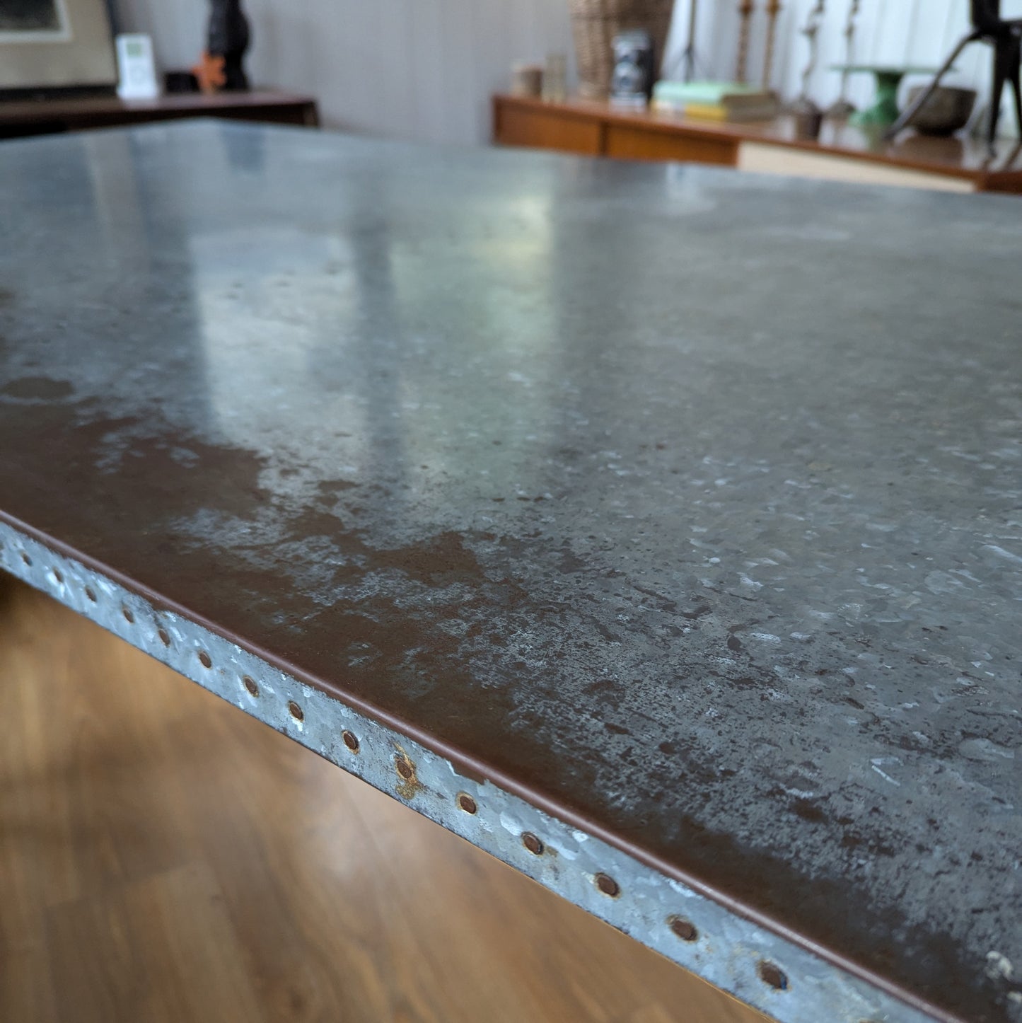 Zinc Topped 8 Seater Dining Table