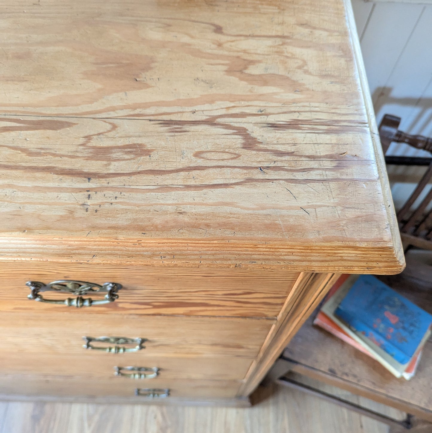 Victorian Pitch Pine Chest of Drawers