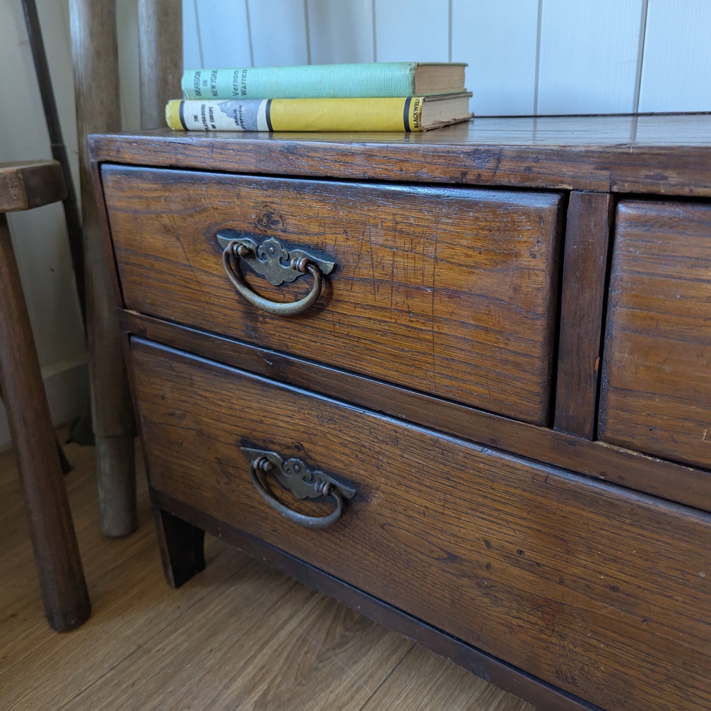 Small Antique Bench with Storage