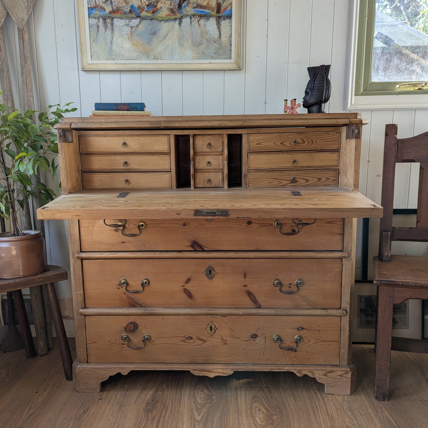 Antique Pine Secretaire