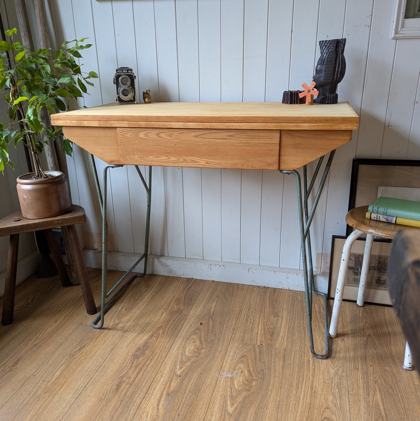 Small Vintage Desk with Drawer