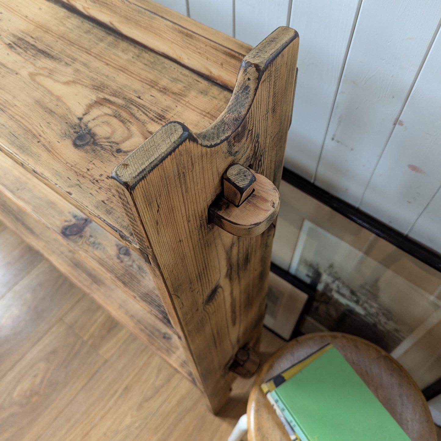 Rustic Antique Pine Shelving Unit