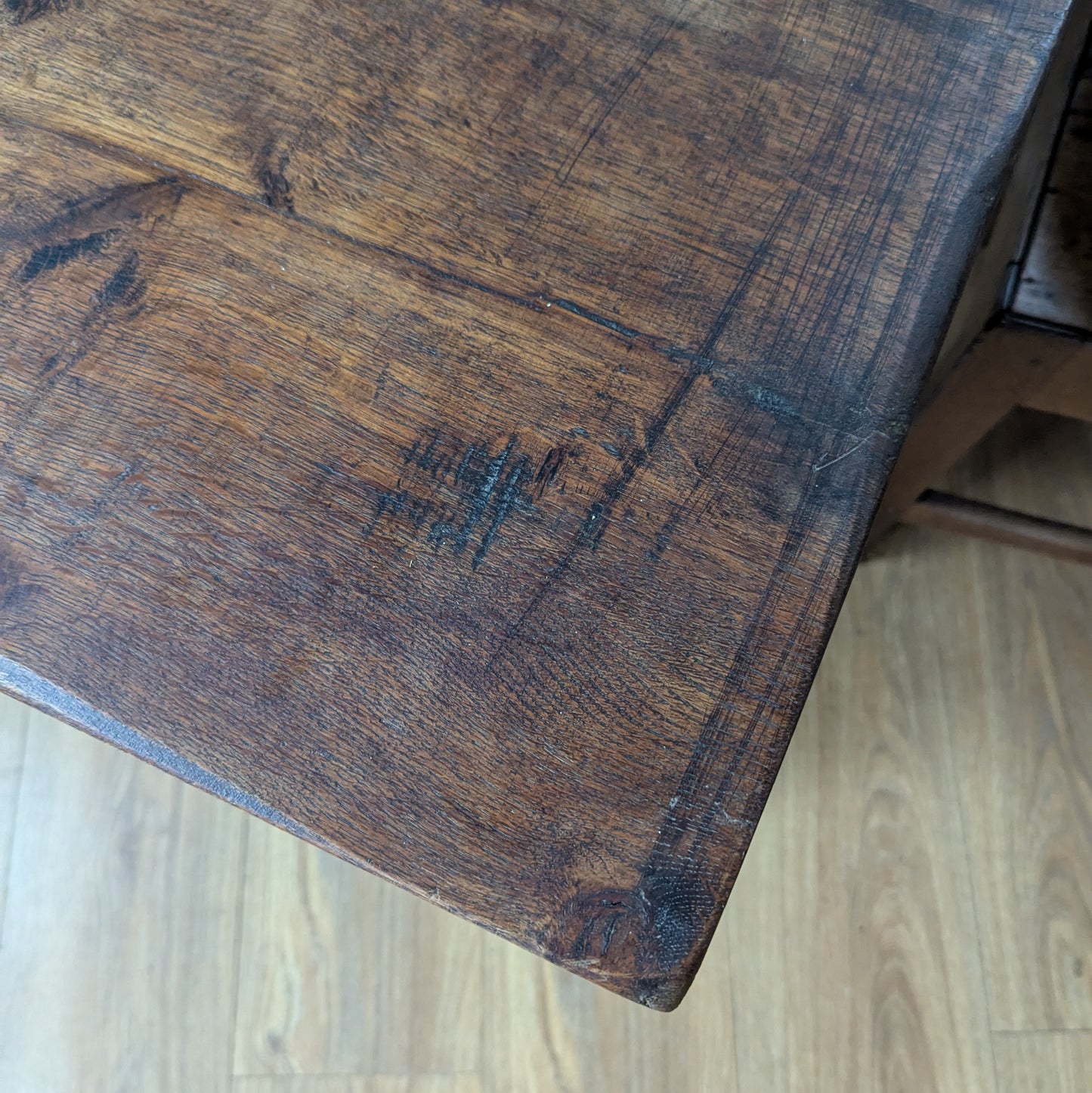 Antique French Alpine Tavern Table