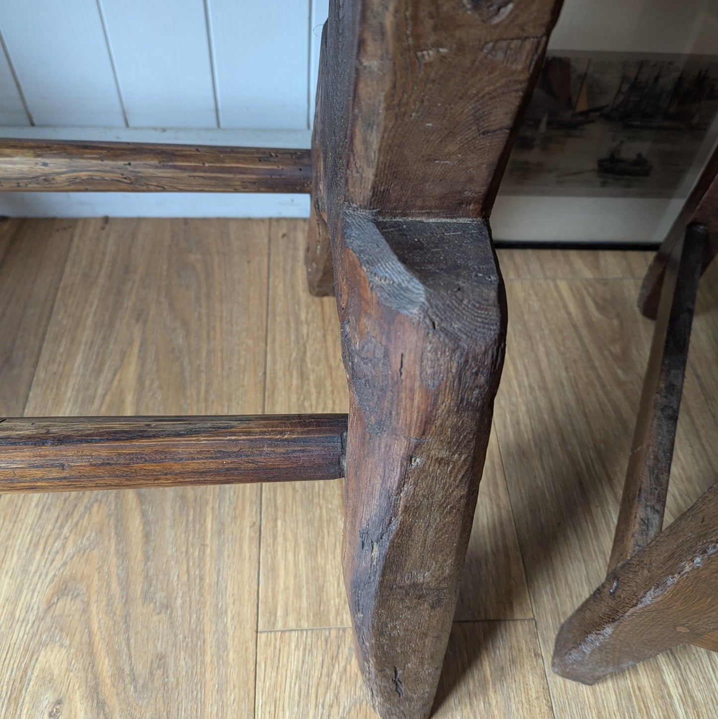 Antique French Alpine Tavern Table