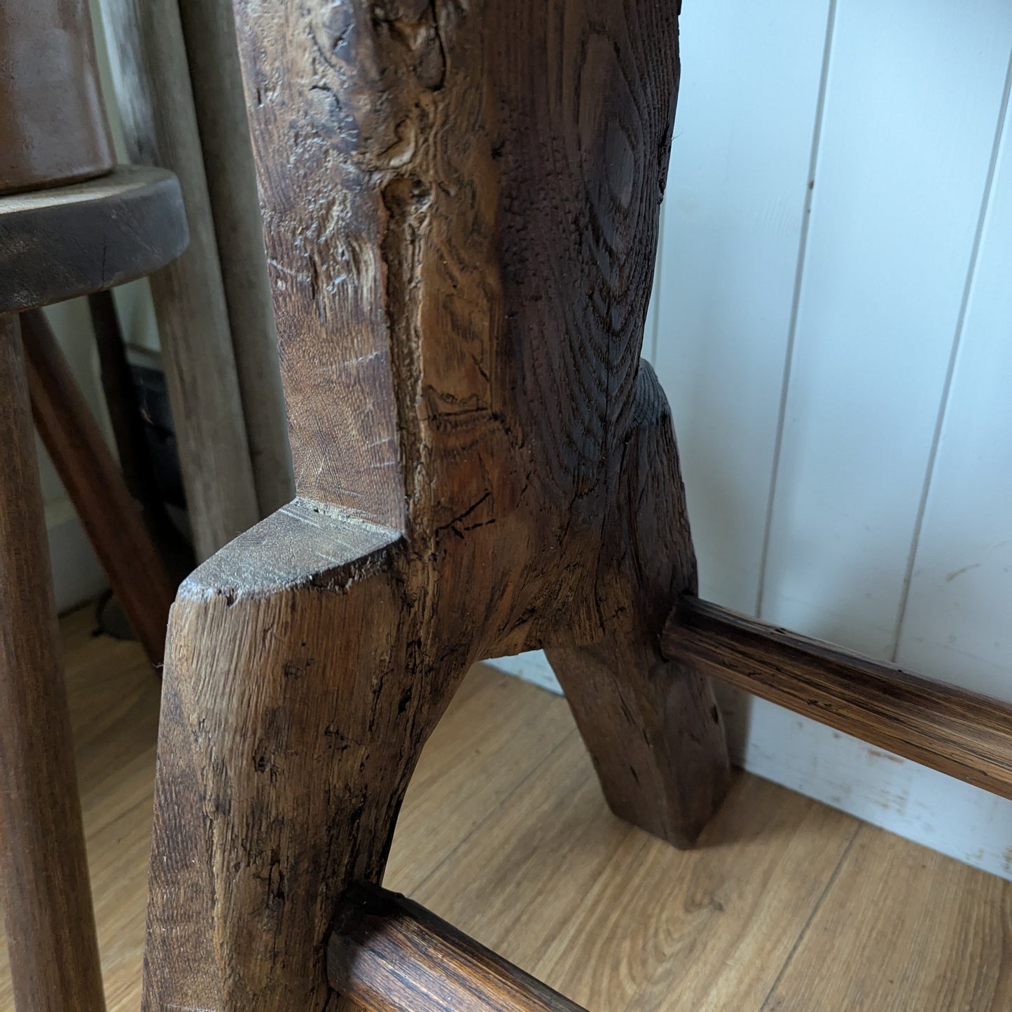 Antique French Alpine Tavern Table