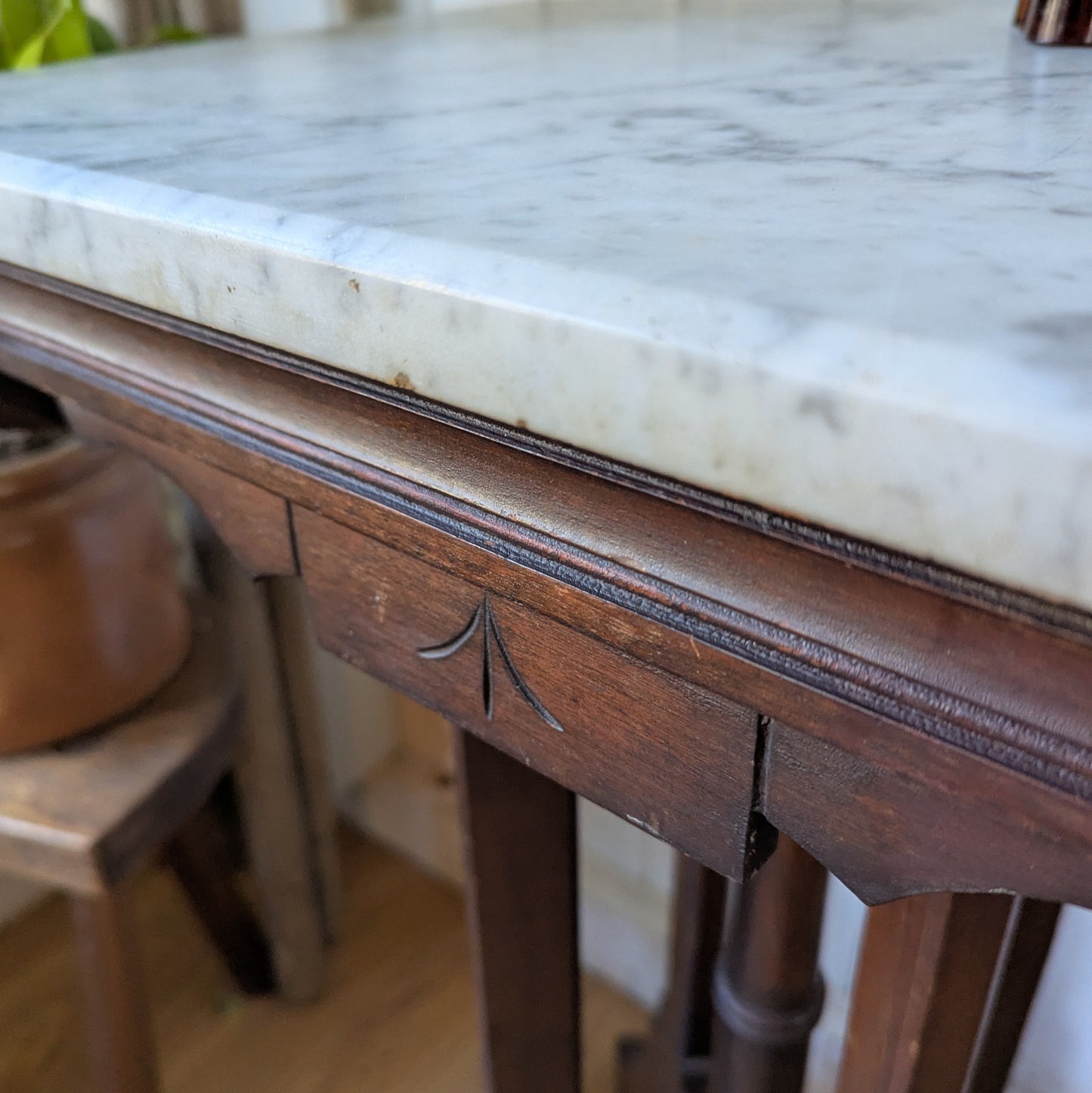 Victorian Marble Topped Side Table
