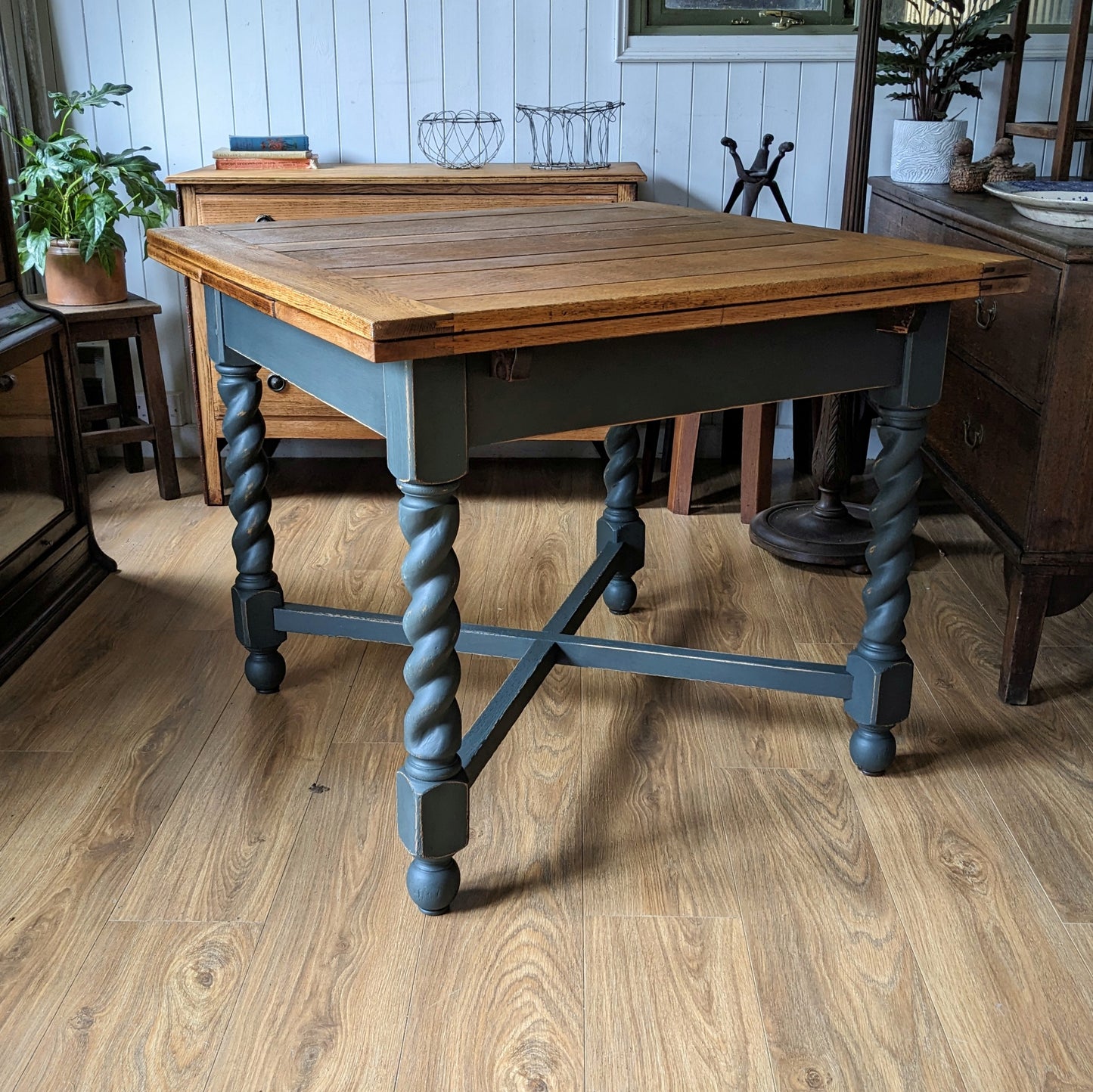 Vintage Oak Draw Leaf Table