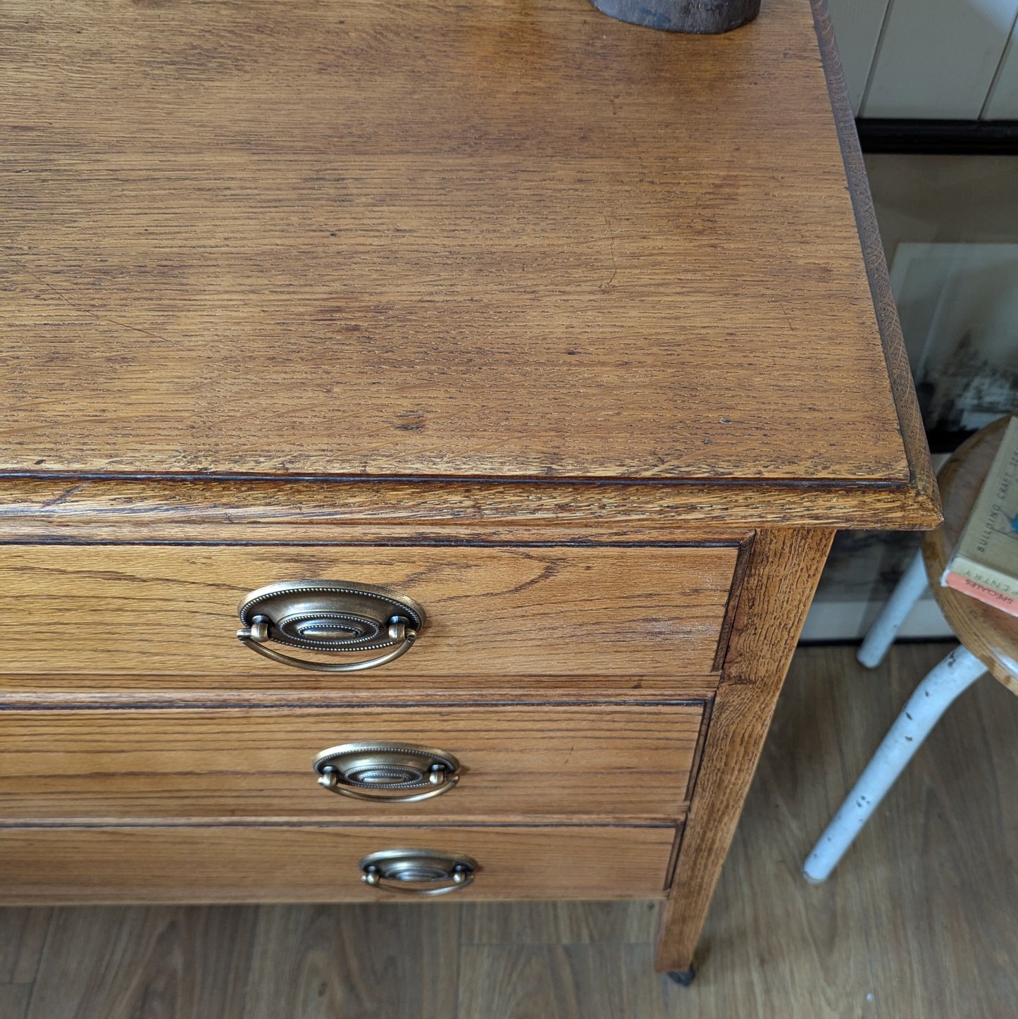Small Antique Oak Chest of Drawers