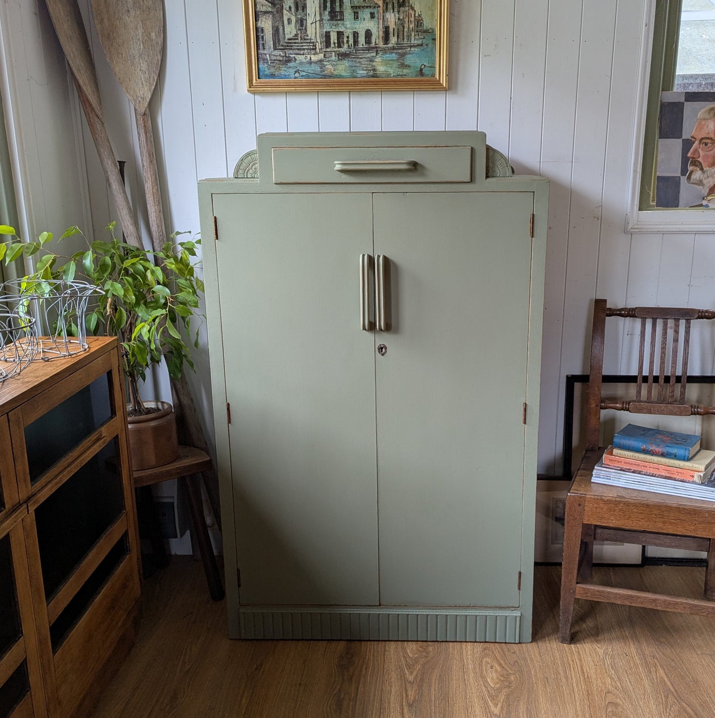 Small Vintage Painted Wardrobe.