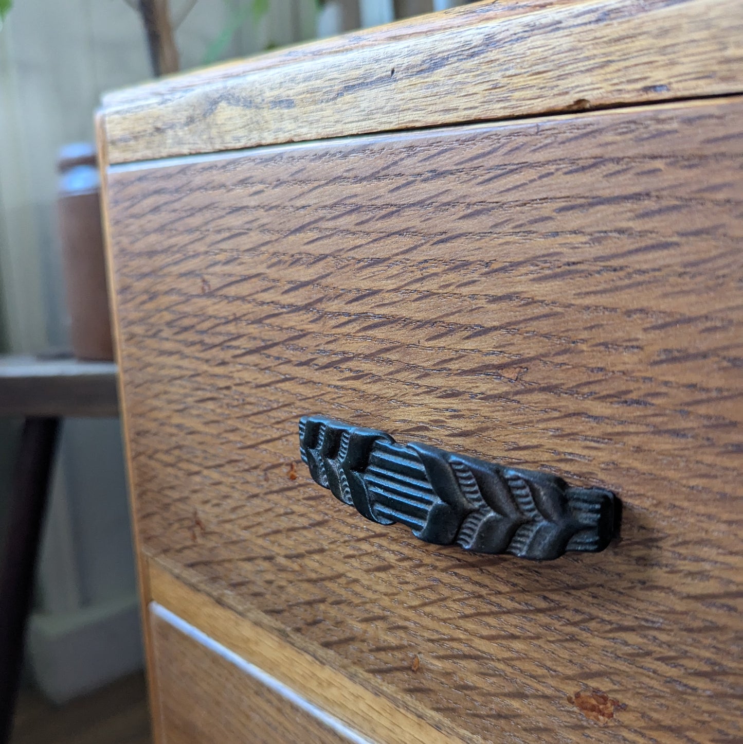 Pair of Vintage Oak Bedside Tables