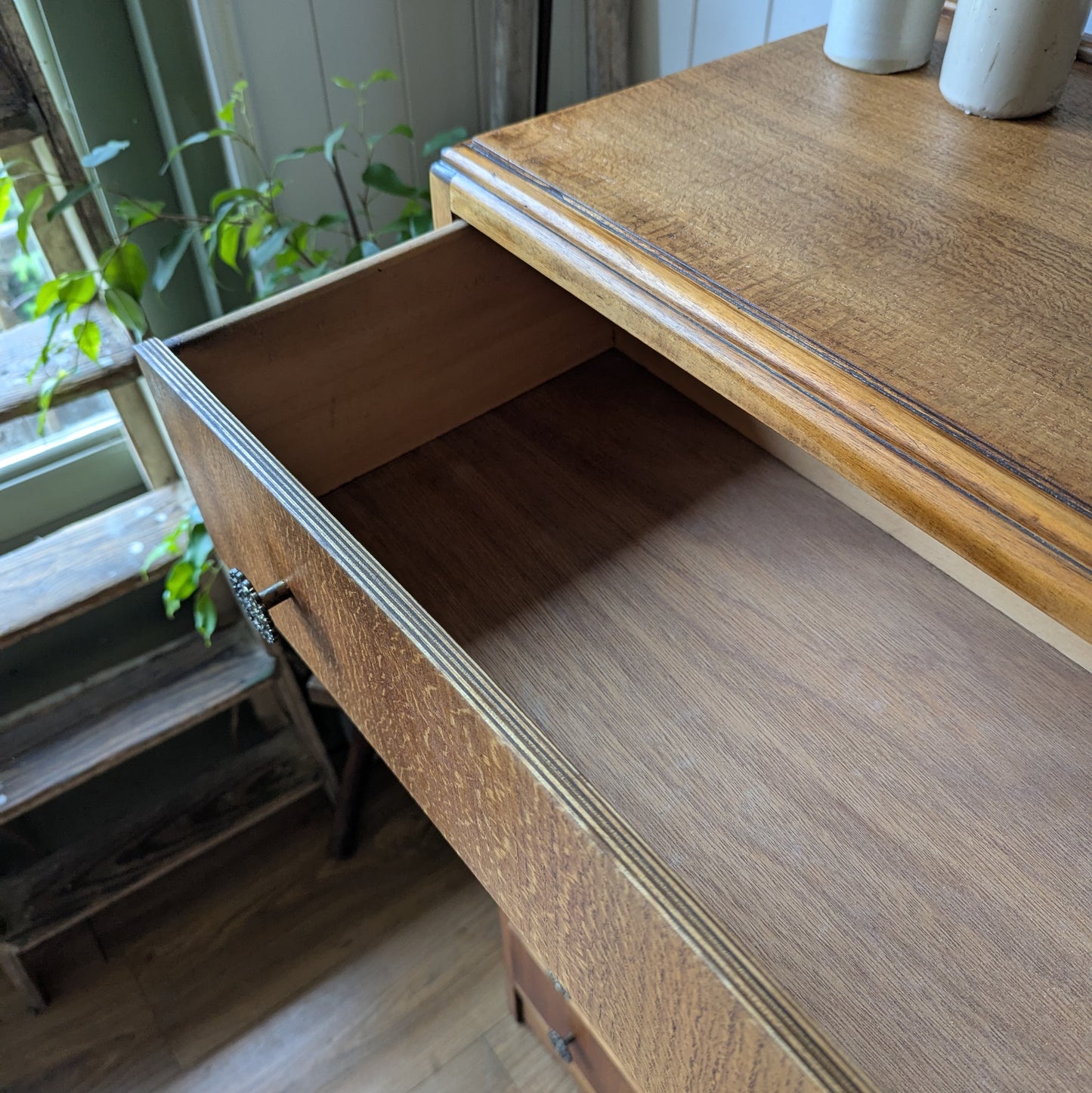 Tall Vintage Oak Chest of Drawers