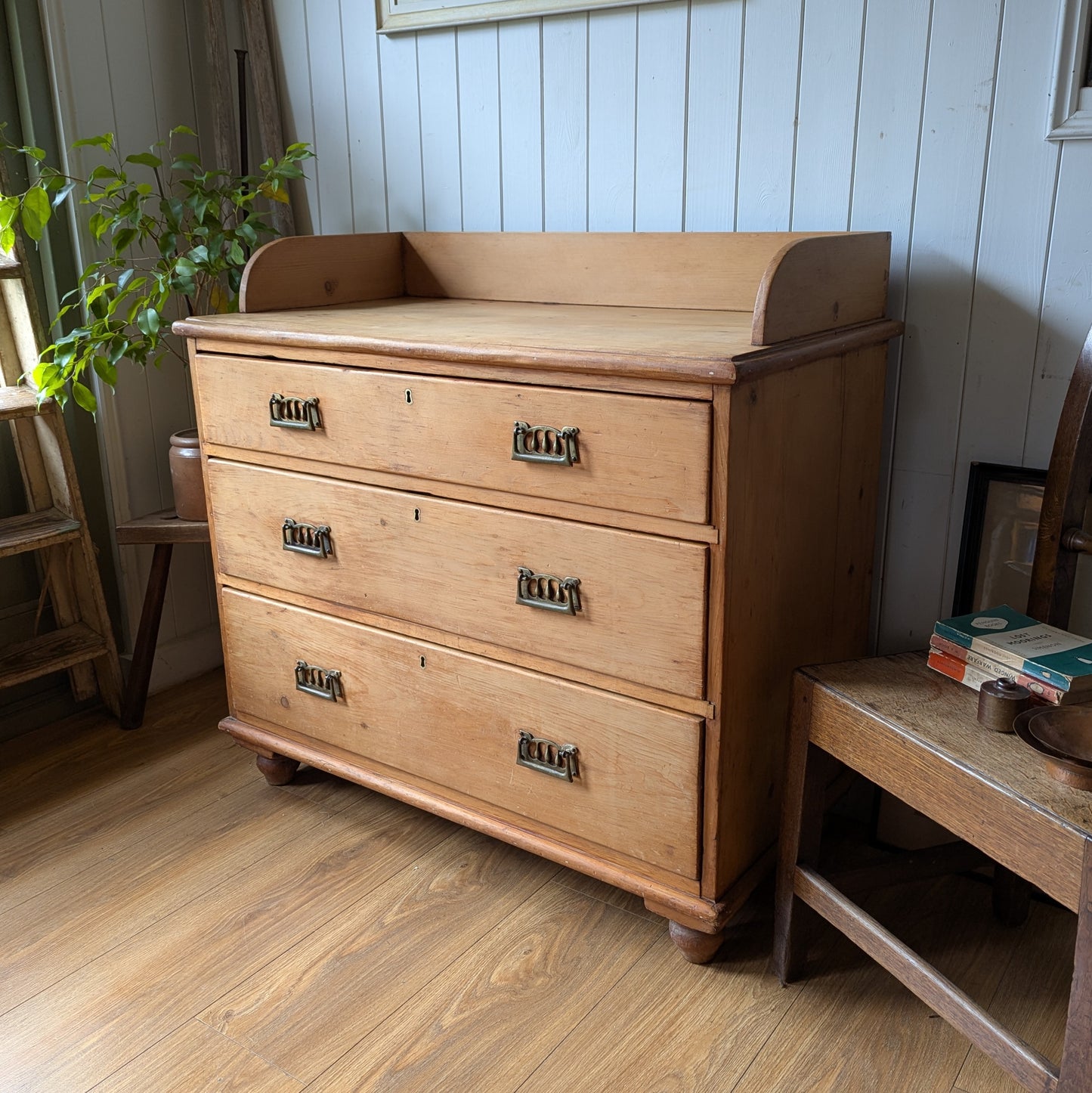 Rustic Victorian Pine Chest of Drawers