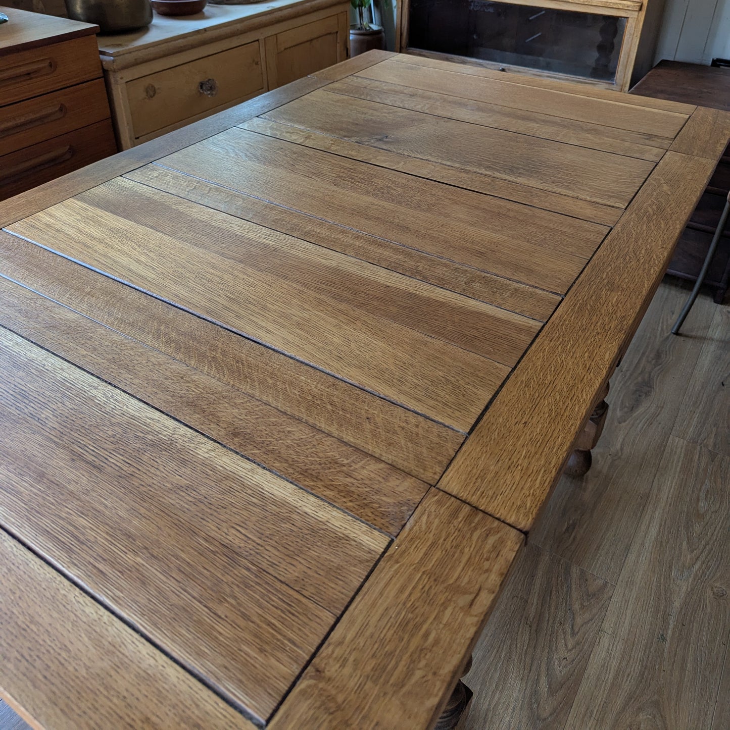 Antique Oak Draw Leaf Table
