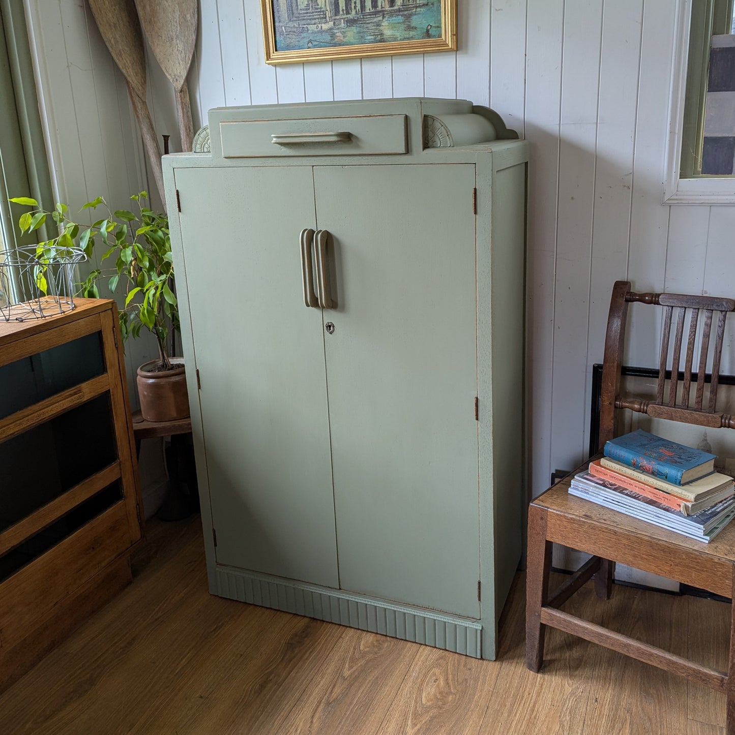Small Vintage Painted Wardrobe.