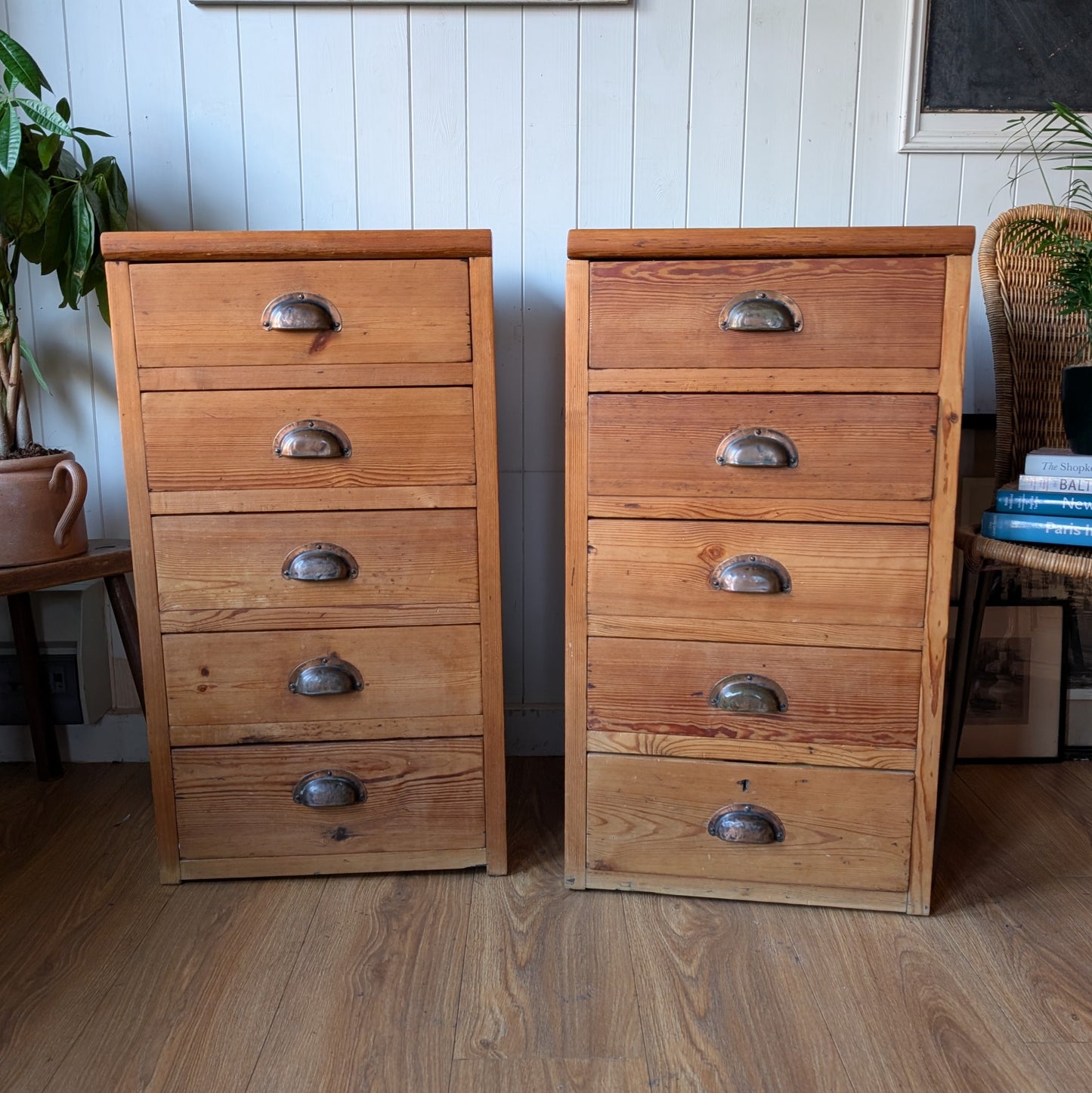 Pair of Antique Pine Drawers