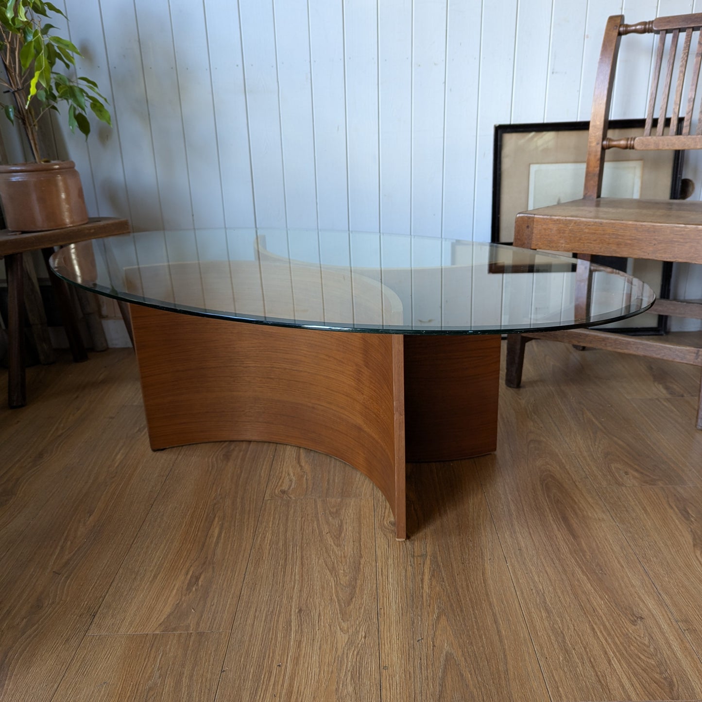 Mid Century Glass Coffee Table